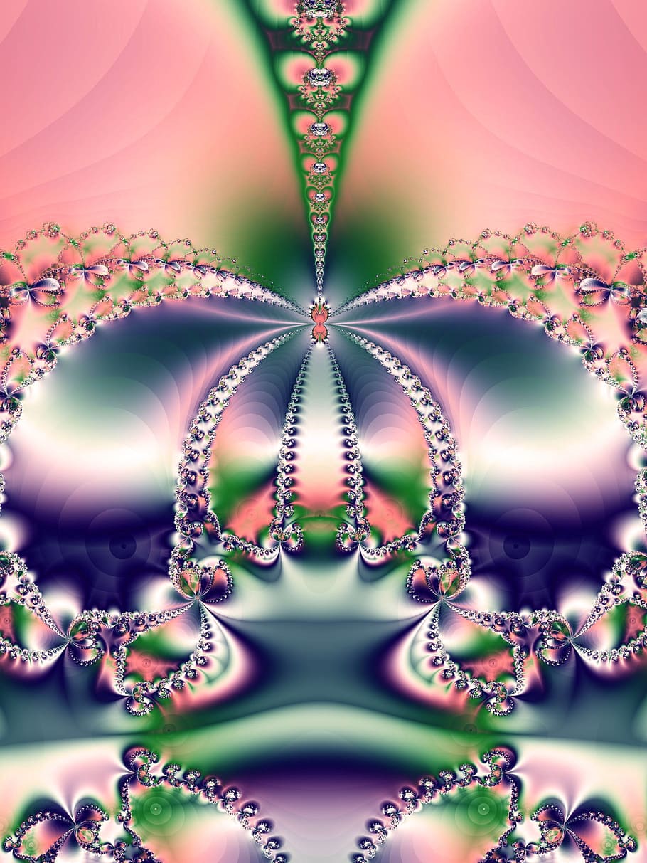 imagen abstracta basada en fractales, fractales, diseño, patrón, simetría, resumen, simétrico, fondo, corona, fondos