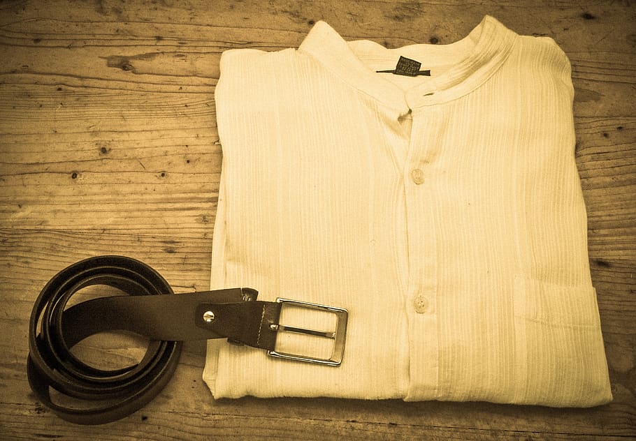 shirt, vintage, fabric, white, linen, belt, alte, fashion, design, style