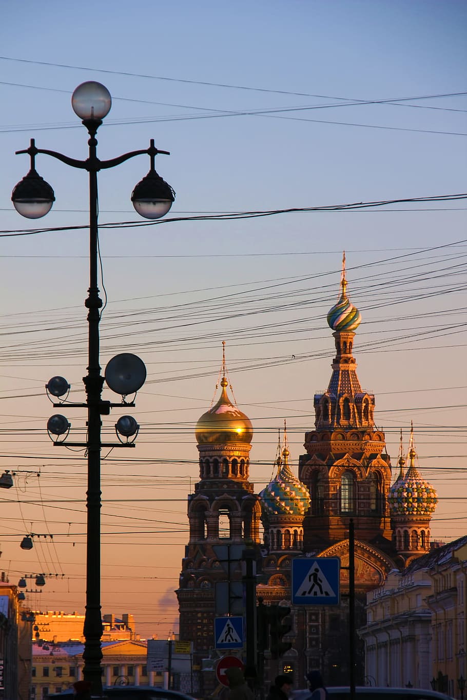Petersburgo, San, Rusia, San Petersburgo, Krovi, spas, na, noche, catedral, ortodoxa