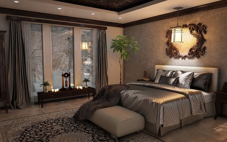 bedroom, interior, design, style, indoors, luxury, living, lifestyle, cozy, decor
