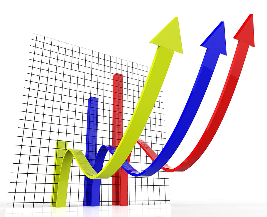 increasing, graph, indicates, growing, upward, forecast, advance, arrow, arrows, business graph