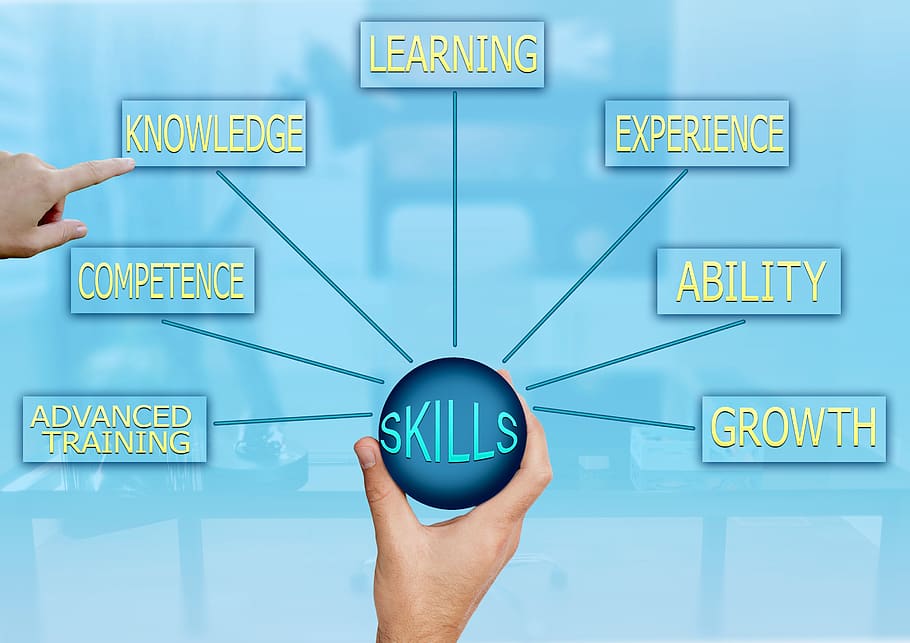 habilidades, competencia, conocimiento, éxito, estrategia, habilidad, experiencia, negocios, objetivo, concepto