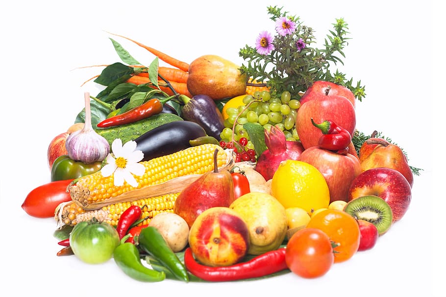pisang, makanan, sayur-sayuran, segar, buah, timbunan, objek, jeruk, matang, vitamin