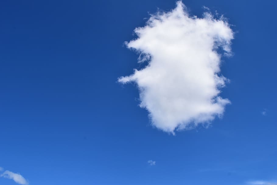 cloud monster, blue sky, cloud, nature, sky, blue, cloud - sky, white color, day, low angle view