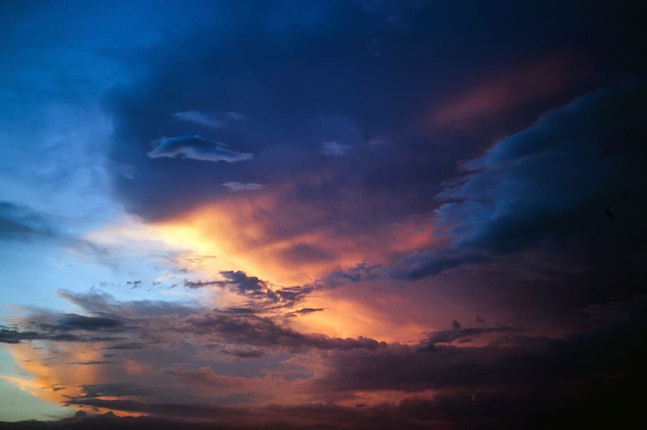 sunset clouds, blue, cloud, cloudy, light, sky, sunset, weather, air, climate
