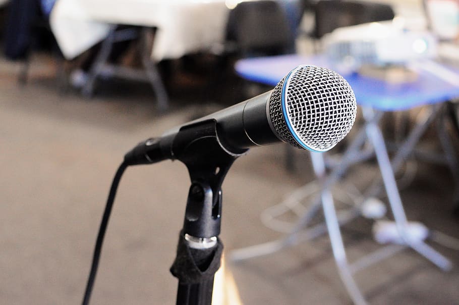 microphone, black, studio, music, equipment, audio, sound, grey, voice, mic