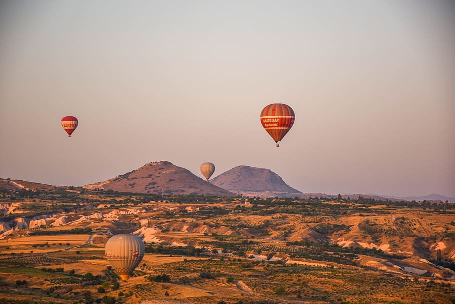 baloon, turki, cappadocia, pariwisata, alam, balon, udara, perjalanan, matahari terbit, kendaraan udara