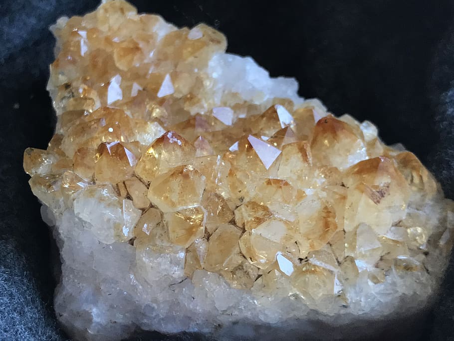 citrine, amethyst, crystals, macro, gems, minerals, semi precious stone, quartz, orange, yellow