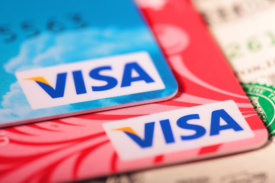visa, membayar, dolar, perjalanan, kartu, uang, kredit, hologram, valid, simbol