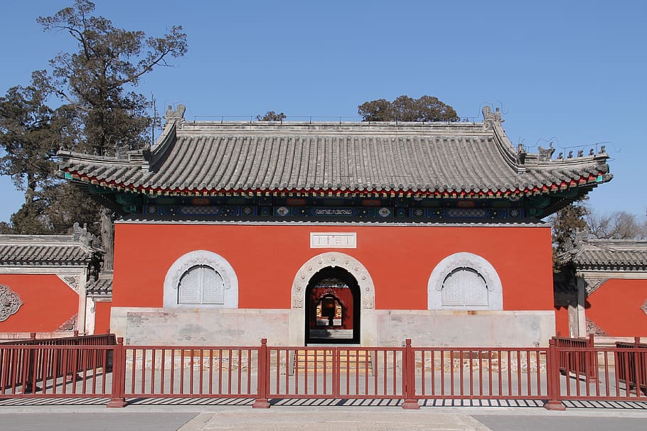 the old summer palace, daikaku-ji temple, stone gate, red, chinese ancient architecture, building, user-music photography, beijing, the summer palace, beijing tour