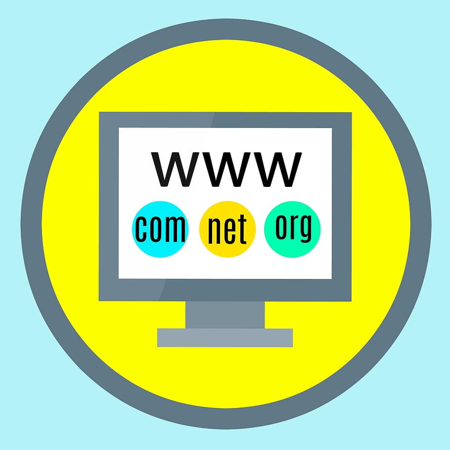 domínios da Internet, -, ilustração., domínio, site, blog, design, desenvolvedor web, web designer, construtor