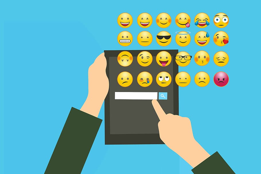 illustration, emoji chat icons, icons., social media, emoticon, smart phone, icon, facial expression, like button, text messaging