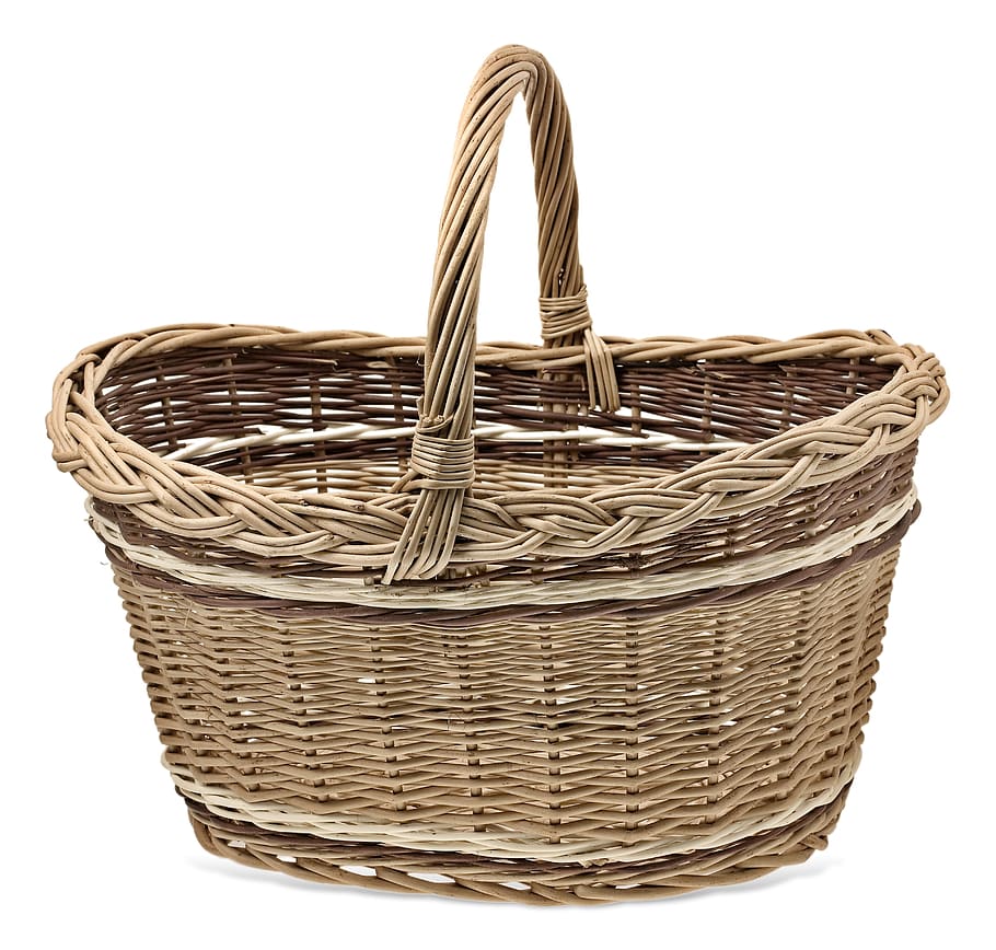 shopping cart, basket wicker, wicker, baskets, the art of, decoration, wood, the tradition of, weave, woven