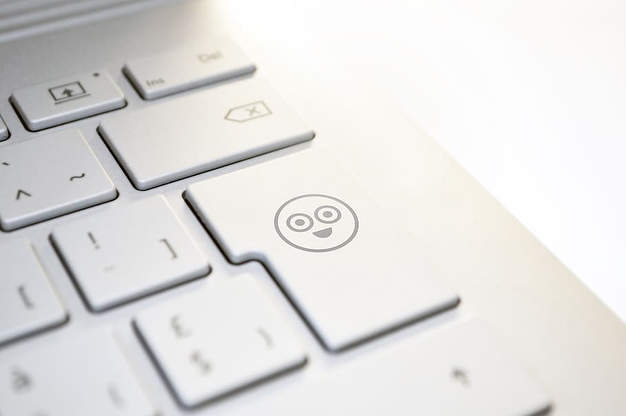 smiley, happy, keyboard, enter, button, grey, positive, yes, ok, emotion