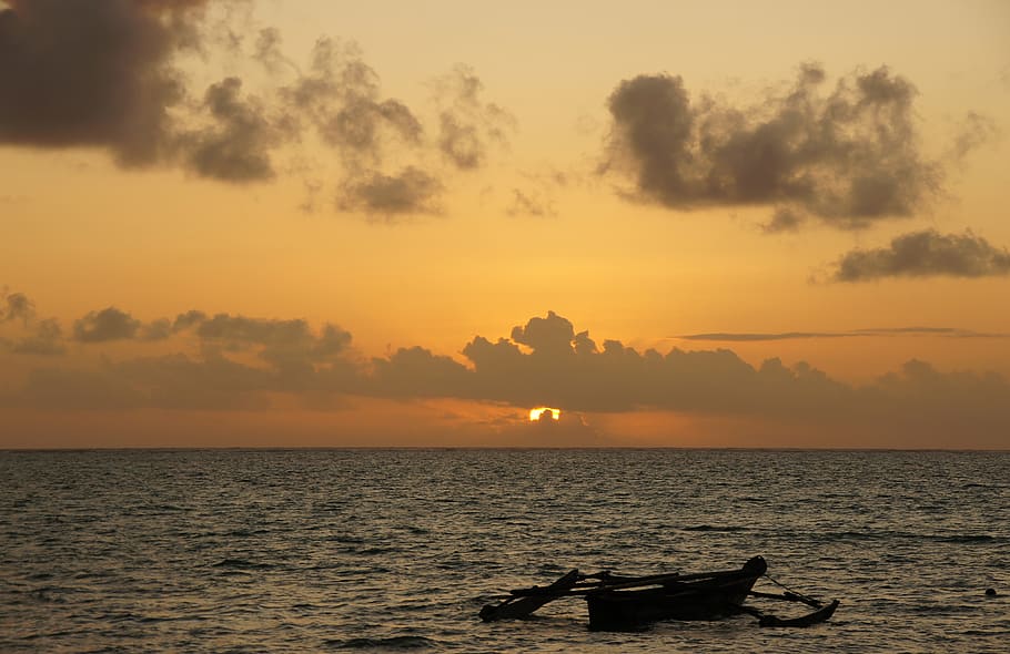 amanecer, zanzíbar, mar, áfrica, tanzania, morgenstimmung, agua, puesta de sol, cielo, pintorescos - naturaleza