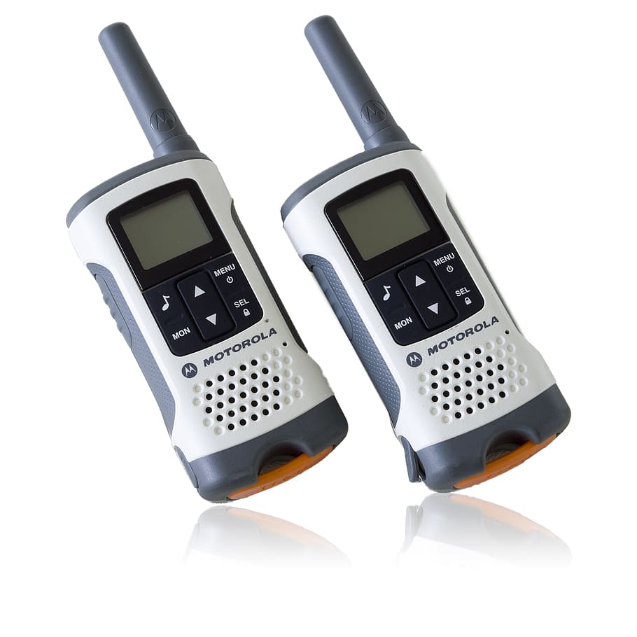 motorola talkr walk n talk, ixnn4002b walkie talkies, teléfono, móvil, aislado, celular, comunicación, tecnología, llamada, blanco