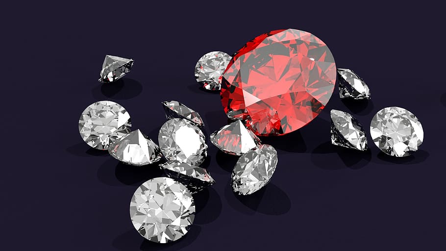 berlian, permata, batu permata, ruby, kristal, kekayaan, berlian - batu permata, perhiasan, kemewahan, berkilau