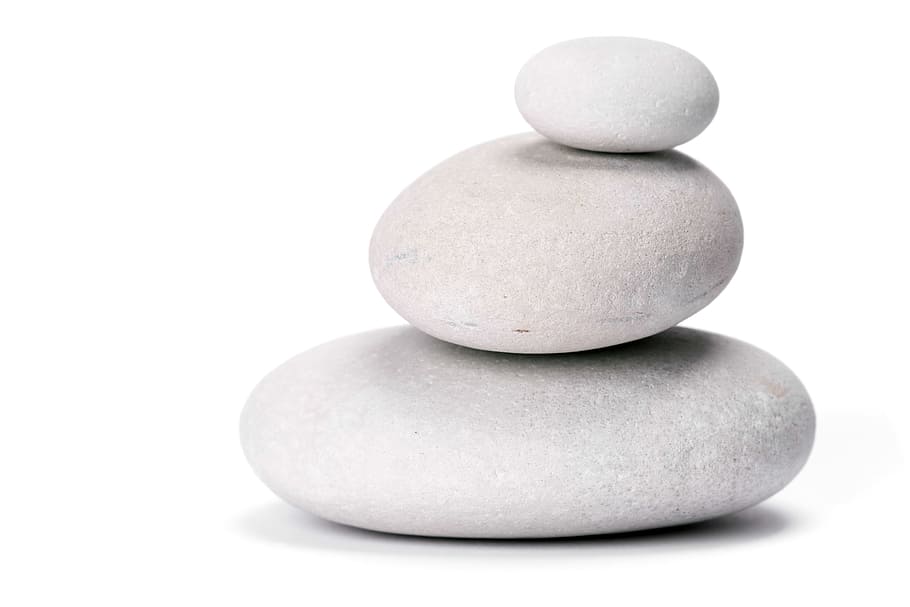 Zen, piedras, spa, meditación, disposición, equilibrio, adoquines, conceptos, fragilidad, gris