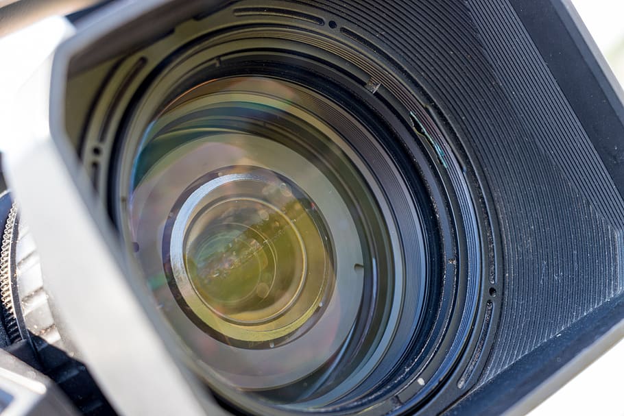 lens, video, camera, equipment, record, media, camcorder, tv, news, shooting