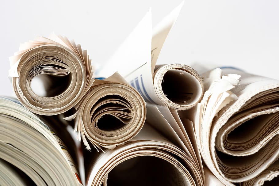 newspaper, newspapers, stack, press, media, background, pile, paper, white, heap