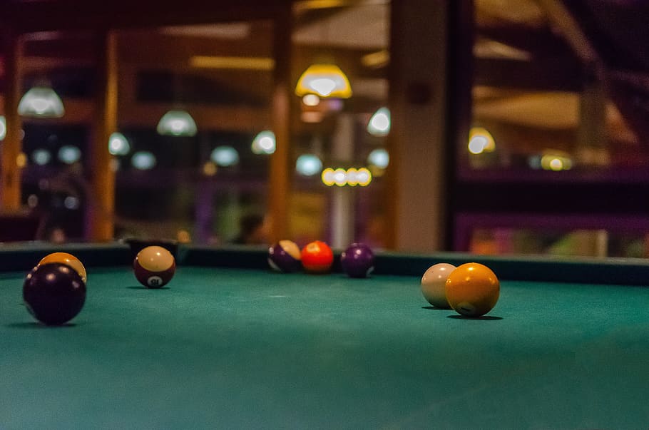 billiards, ball, space, table, french, american, carpet, green, pool ball, sport