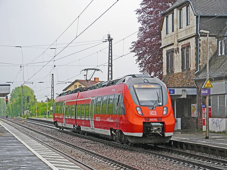 regional train, moselle valley railway, electrical multiple unit, talent 2, two-part, br442, br 442, dbag, deutsche bahn, electric locomotive