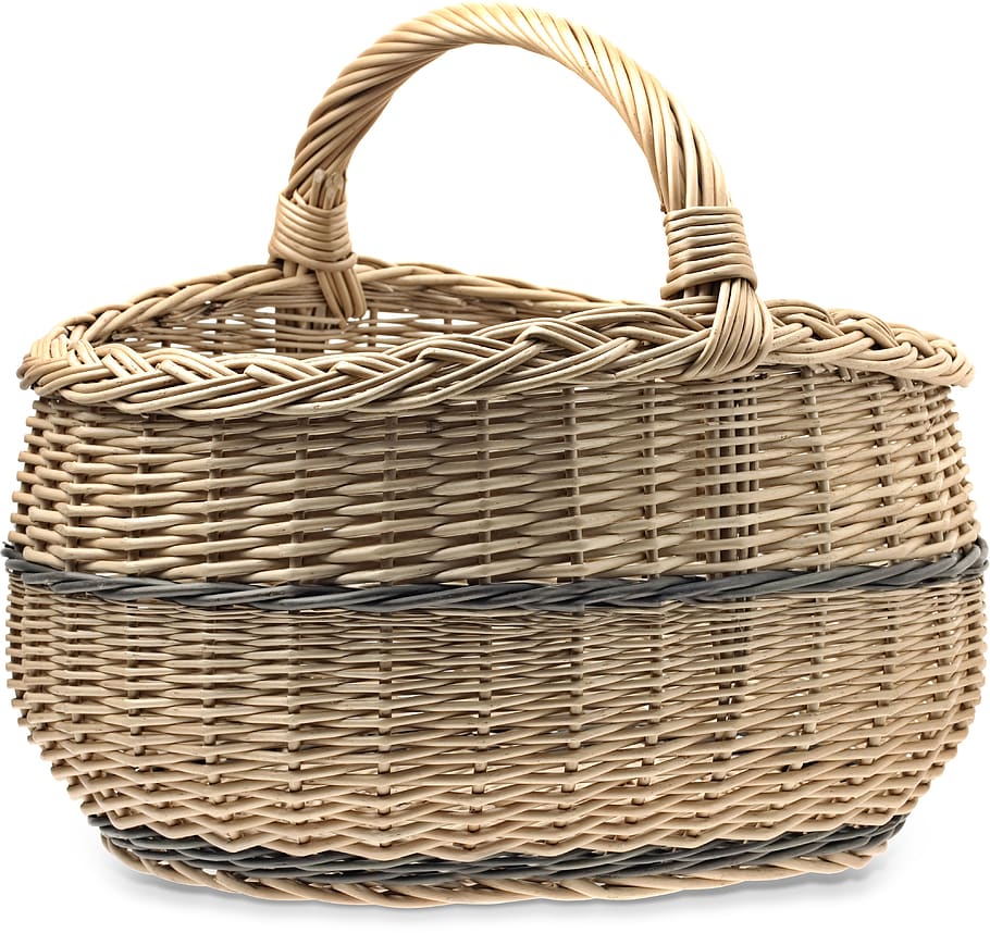 shopping cart, basket wicker, baskets, wicker, decoration, the tradition of, spring, weave, container, basket