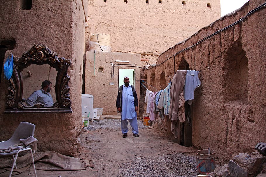 people, architecture, travel, berber, adult, al hamra, nizwa, oman, old, 400-year