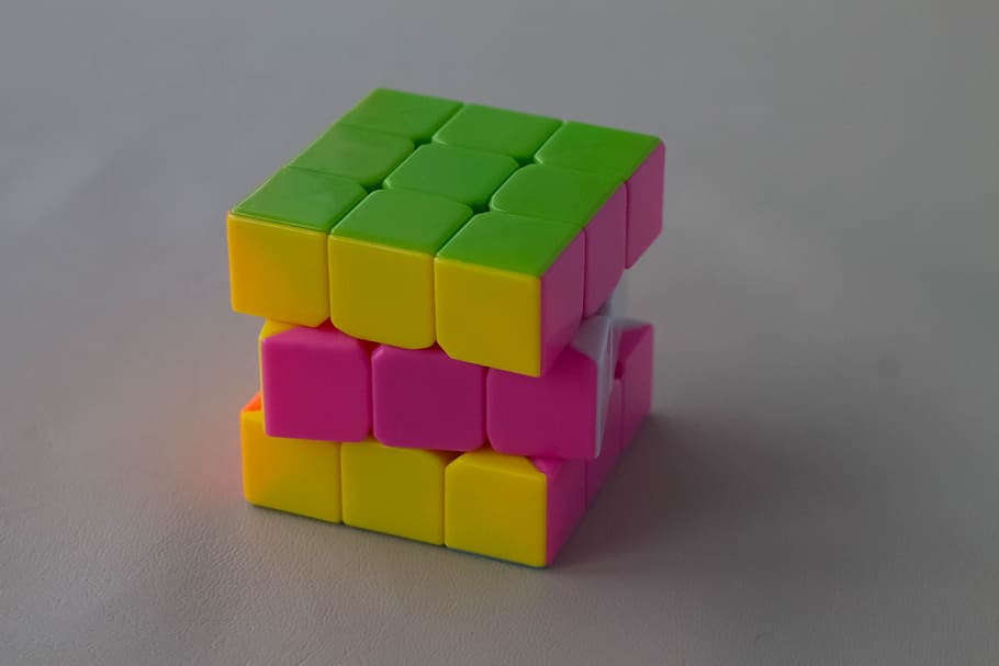 brain, cube, abstract, toy, think, palm, puzzle, rubik's cube, the mind, closeup