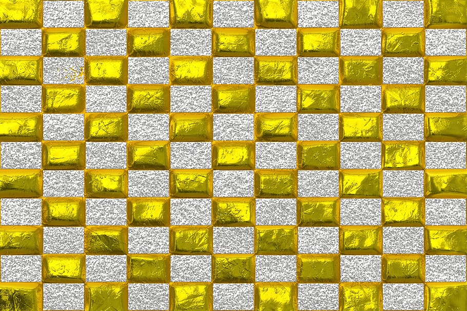 padrão, praça, papel de parede, resumo, geométrico, mosaico, ouro, áspero, texturizado, parede dourada