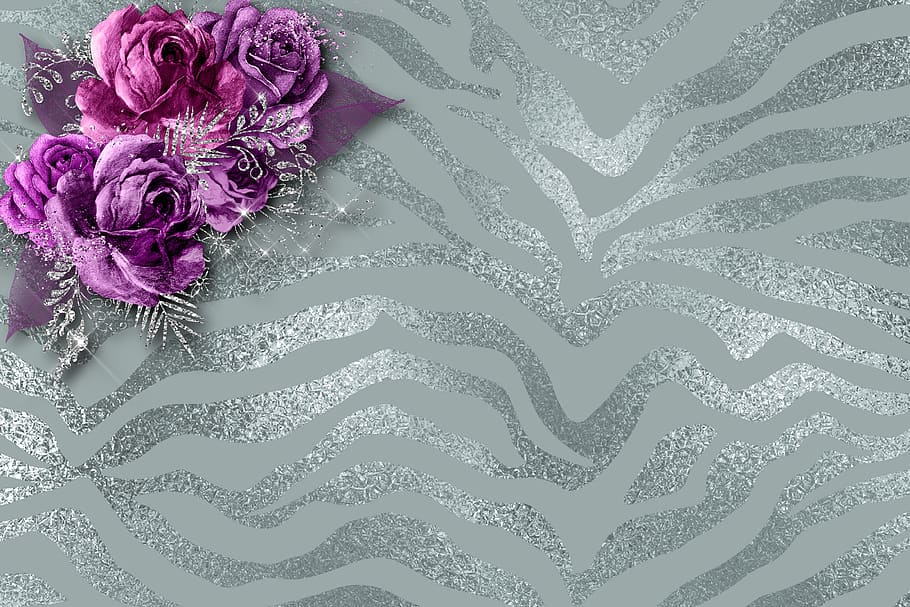 roses, background image, silver, noble, decorative, rose flower, purple, digital map, pattern, glitter