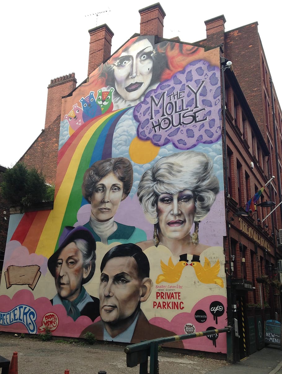 mural, manchester, famous, gay, village, gay village, canal street, lgbt, art and craft, creativity