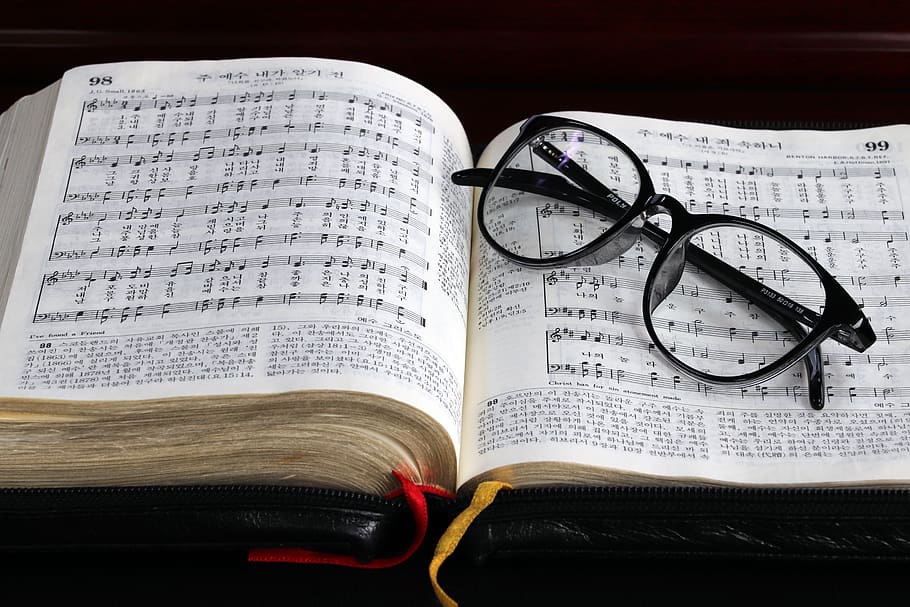 the bible, glasses, book, read, christian, religion, trust, god, text, church