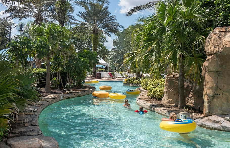 wate rpark, lazy river, florida, tropical, outdoor, entertainment, beach, blue, people, holiday