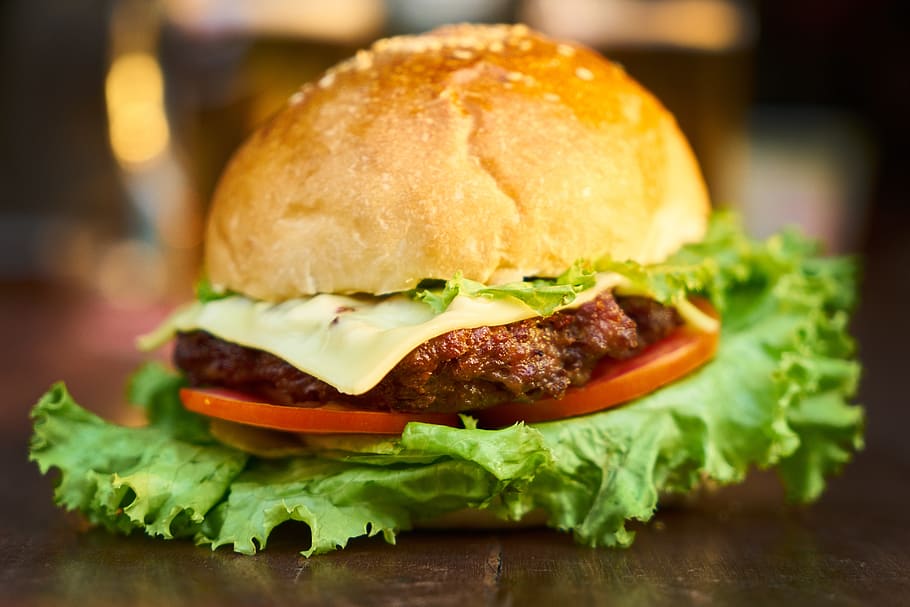 burger, meat, hot, bread, macro, healthy lifestyle, steak, dana, lettuce, green