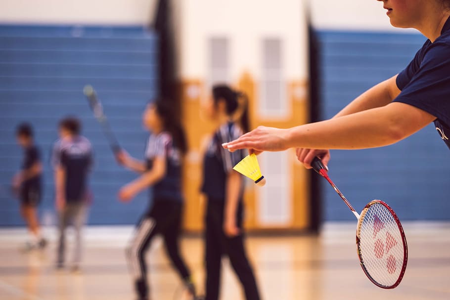 badminton, bat, activity, leisure, play, health, movement, school, fitness, sport