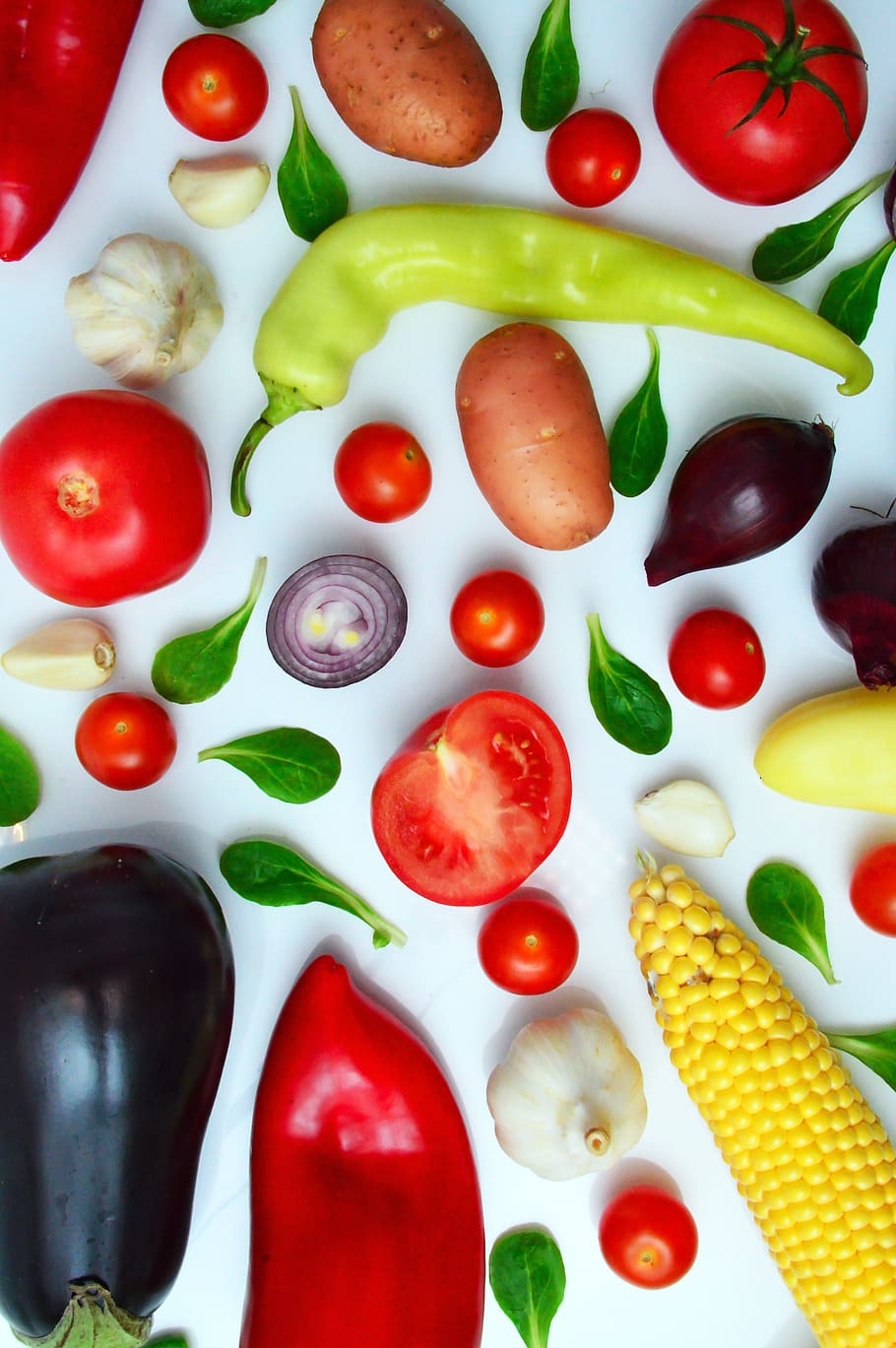 verduras, pimiento, cebolla de tomate gokhagyma, púrpura, vitaminas, vegetariano, alimentos, saludable, crudo, verde