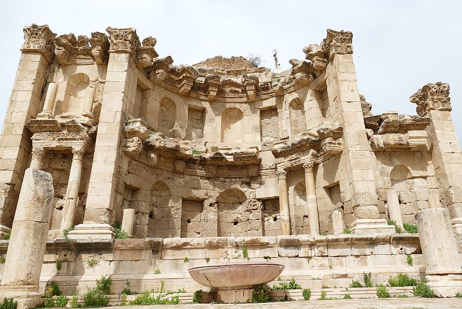 jordan, jerash, gerasa, ruin, antiquity, pillar, archaeology, architecture, temple, decapolis