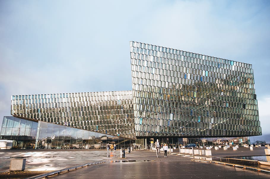 harpa, gedung konser, pusat konferensi, reykjavÃŒk, reykjavÃŒk iceland, arsitektur, seni, hall, islandia, aluminium