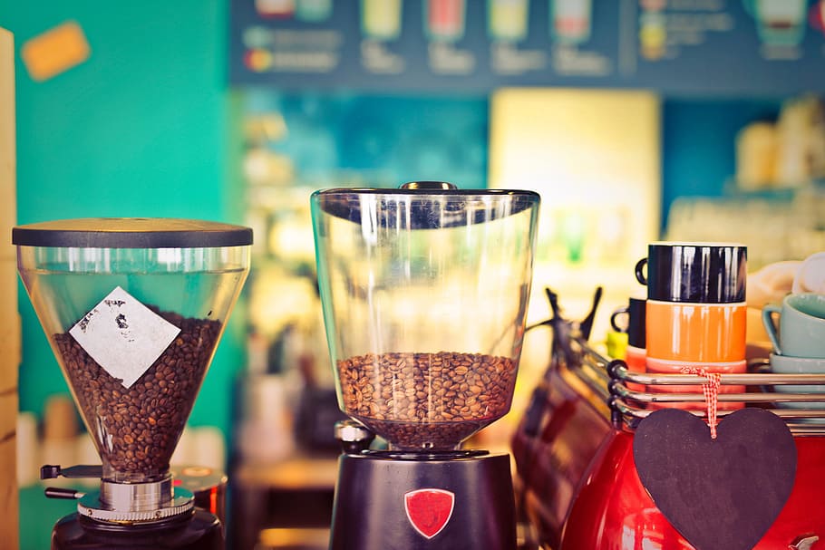 mesin pembuat kopi, kafetaria, minuman, kafe, dingin, dobel, minum, dapur, mesin, menuangkan