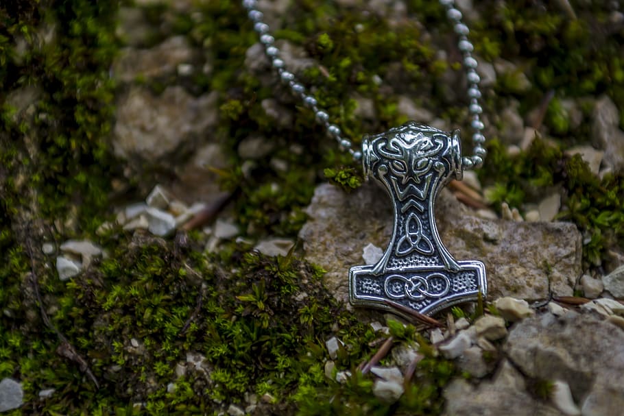 viking, thor, jewellery, nordic, hammer, rock, chain, runes, characters, power