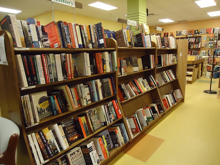 buku, toko, toko buku, rak, penjualan, beli, rak buku, publikasi, perpustakaan, kelompok besar objek