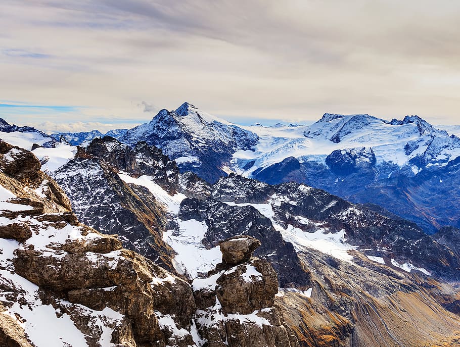 Suiza, Obwalden, Alpes suizos, Alpes, vista, Titlis, monte Titlis, montaña, paisaje, alpino