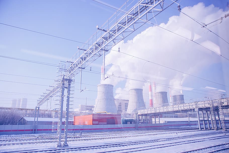 pembangkit listrik tenaga panas, moscow, Rusia, pabrik, bahan bakar, uap, merokok, batu bara, listrik, bangunan