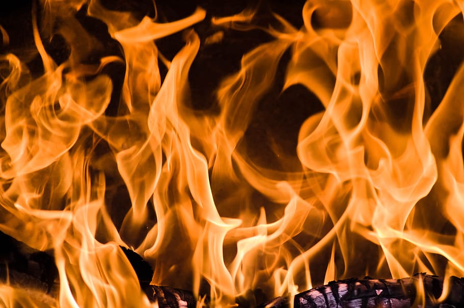 fire, flames, heat, fireplace, burning, fire - natural phenomenon, flame, heat - temperature, close-up, nature