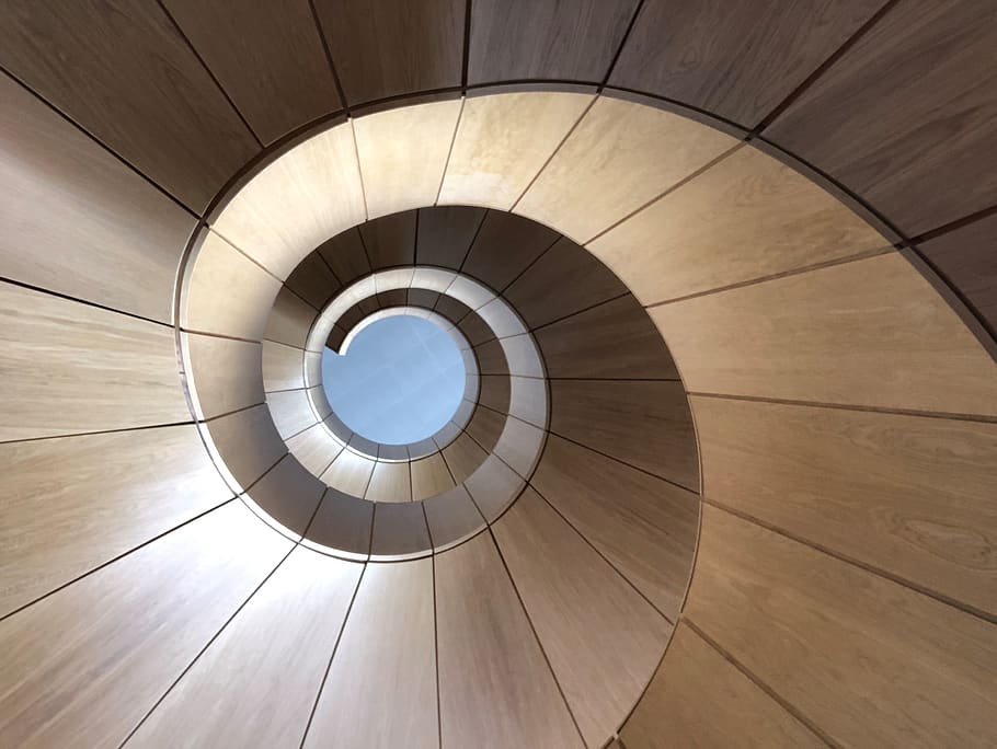 tangga, spiral, arsitektur, tangga spiral, dalam ruangan, struktur buatan, bentuk geometris, bentuk, tangga dan tangga, lingkaran