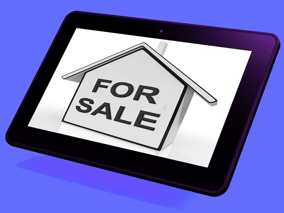 sale house tablet meaning, selling, auctioning home, auction, buy, for sale, house, house for sale, laptop, make an offer