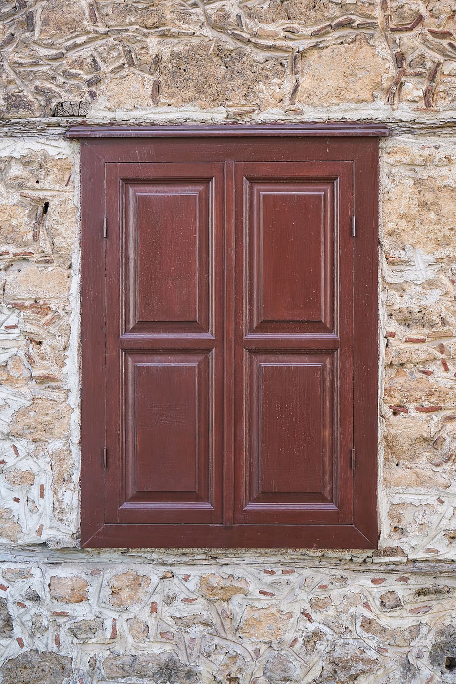 porta, construção, velho, janela, madeira, placas de fibra de madeira, marrom, pedra, parede, cultura