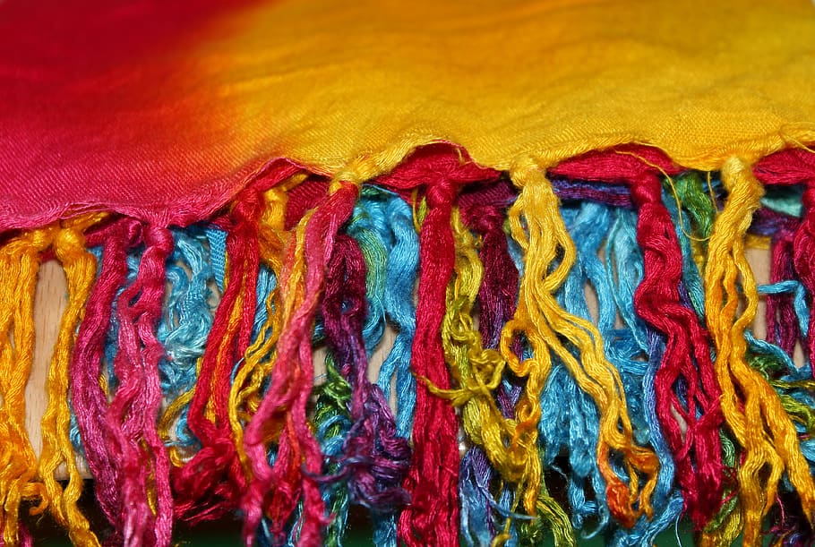brush, shawl, colorful, clothing, textile, colors, texture, material, colour, model