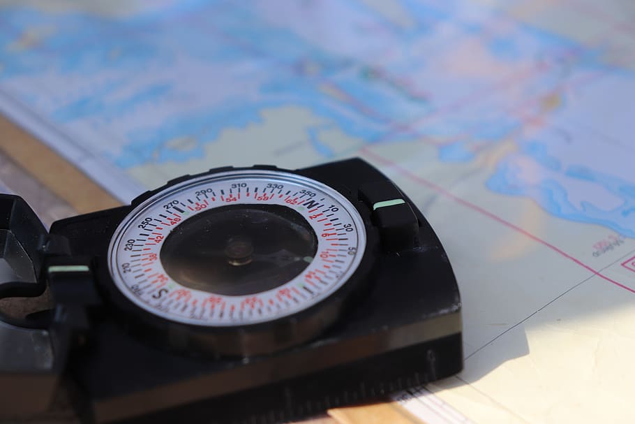 kompas, peta, navigasi, perjalanan, timur, Selatan, utara, barat, orientasi, petualangan